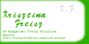 krisztina freisz business card